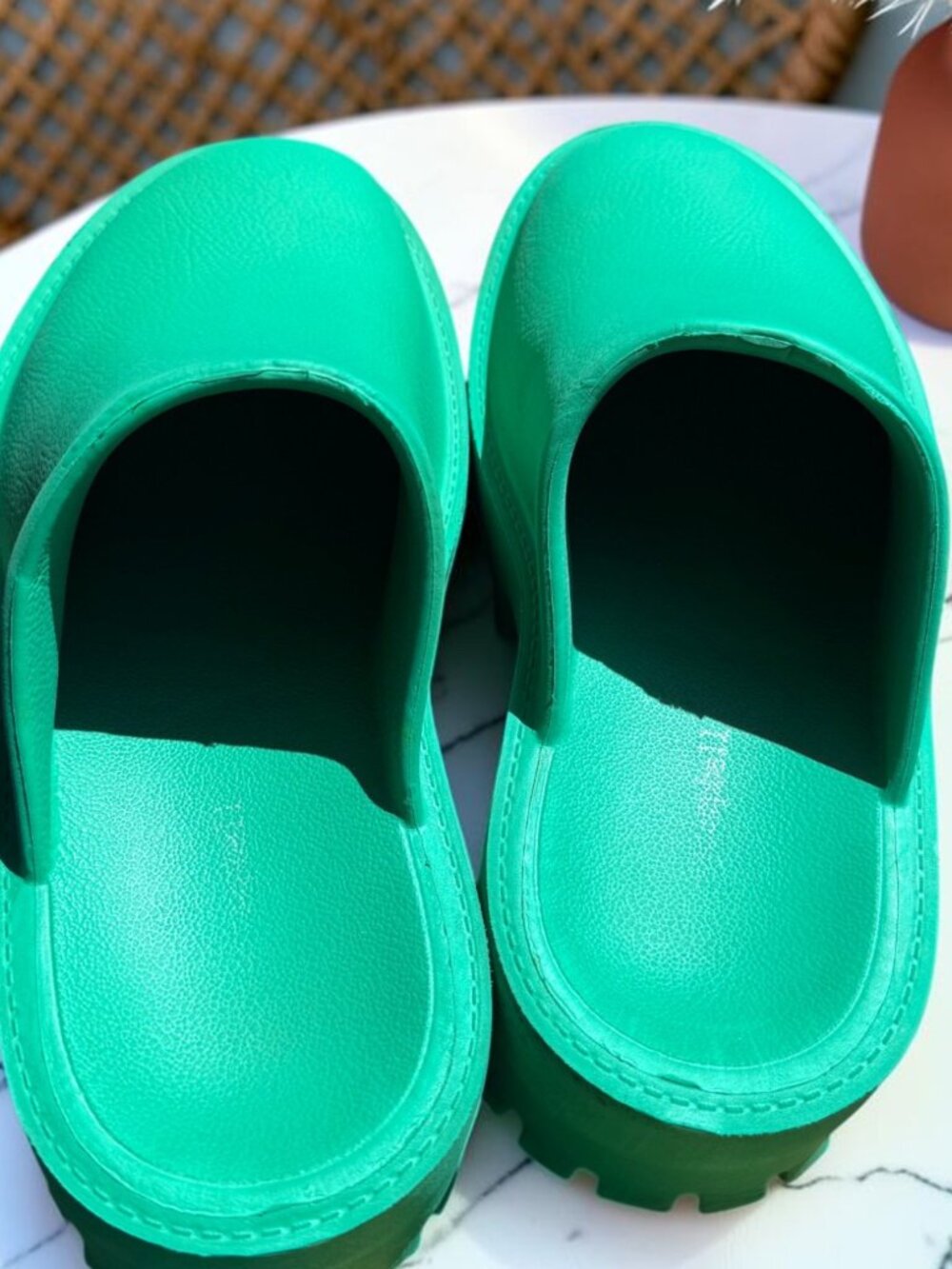 Jeffrey Campbell Bae Lugged Platform Mules in Green Size 8 - Picture 9 of 12